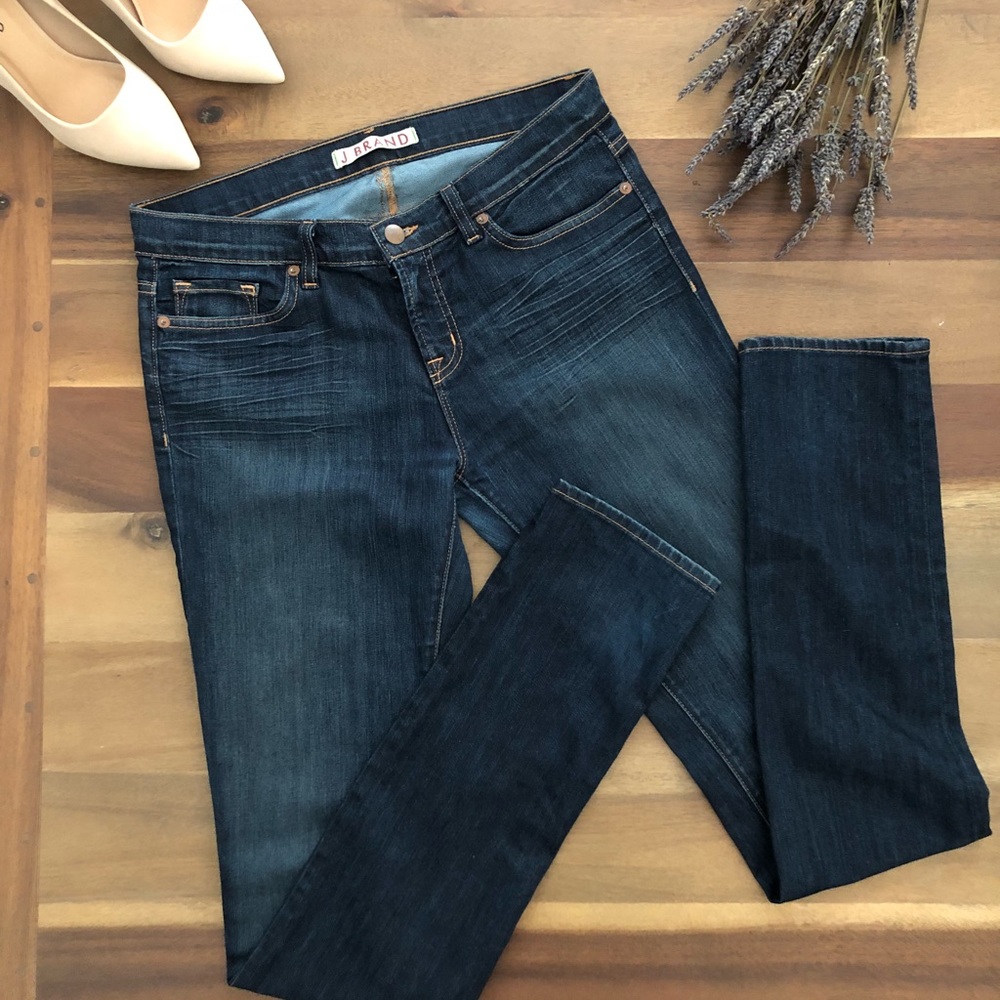 J Brand “Pencil Leg” Dark Vintage Rinse Si…